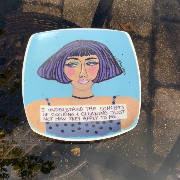BAD GIRL ART DECORATE PLATE/JEWELRY HOLDER - Picture 1 of 6